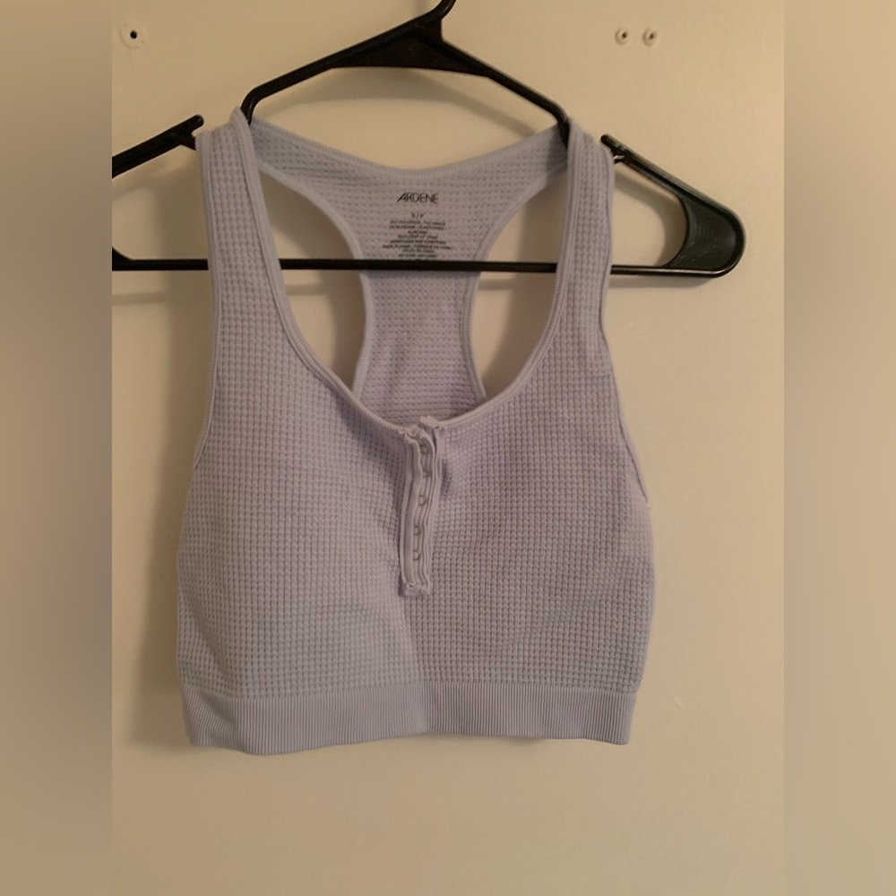 Light blue crop top